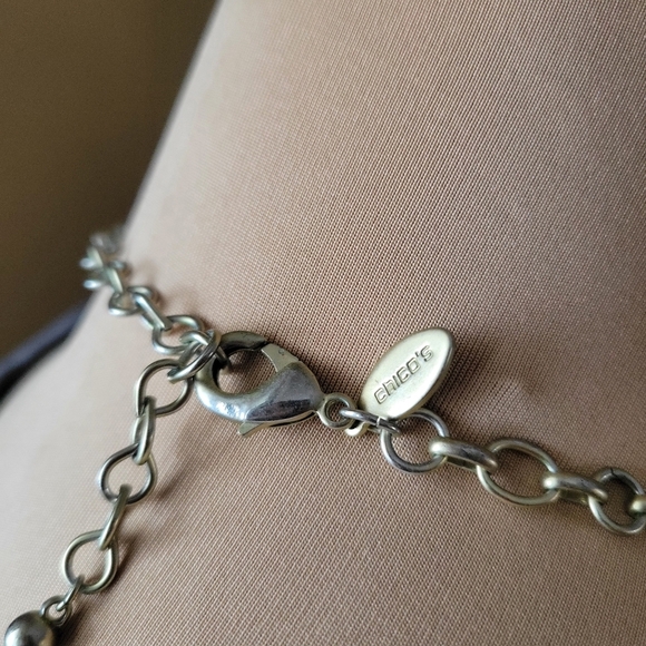 Chico's Gold & Silver Toned Statement Pendant Necklace - Artisan Style - Picture 4 of 8